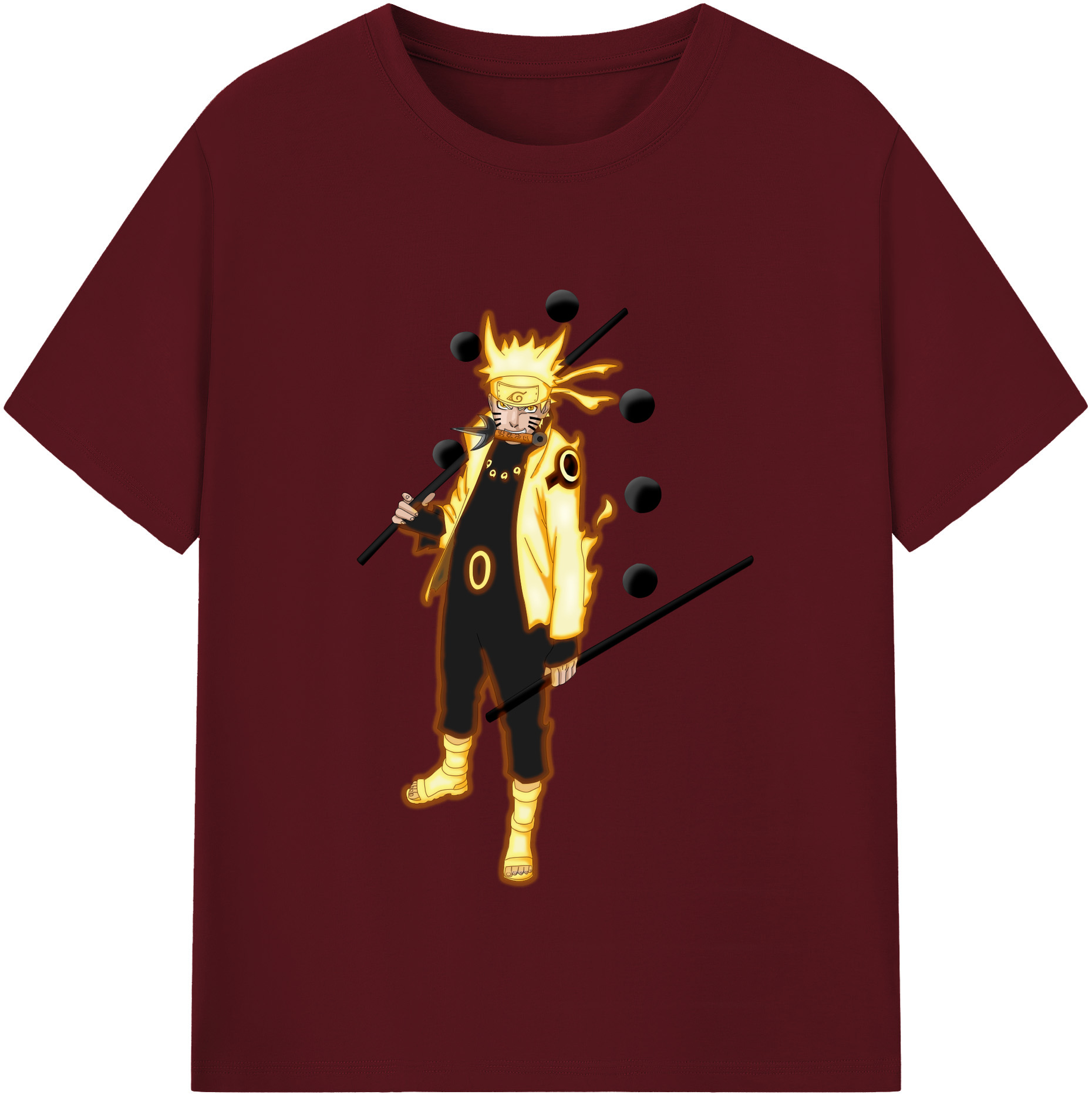 （画像用） NARUTO -ナルト- うずまき ナルト Uzumaki Naruto 綿100％半袖Tシャツ（フロントプリント）